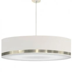 Abat-jours Suspensions Grande Suspension Jonc Blanc Et Aluminium T 80 X H 28