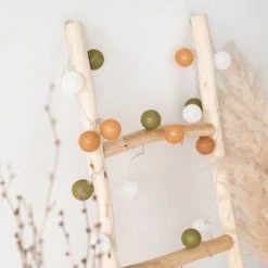 Maisons Du Monde Guirlandes Et Décorations Lumineuses Guirlande Blanche Et Kaki 20 LED L370 -Luminaires Ventes guirlande blanche et kaki 20 led l370 1000 12 36 227914 2