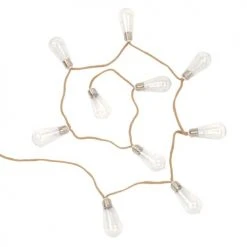 Maisons Du Monde Guirlandes Et Décorations Lumineuses Guirlande Lumineuse 10 LED Ampoules Et Corde L190