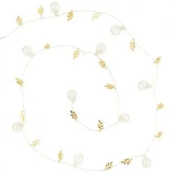 Maisons Du Monde Guirlandes Et Décorations Lumineuses Guirlande Lumineuse Blanche Et Dorée 10 LED L120