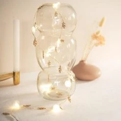 Maisons Du Monde Guirlandes Et Décorations Lumineuses Guirlande Lumineuse Blanche Et Dorée 10 LED L120 -Luminaires Ventes guirlande lumineuse blanche et doree 10 led l120 1000 0 29 227579 3