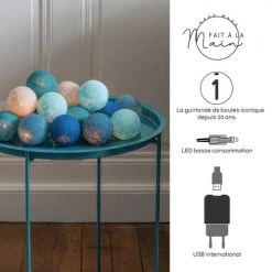 La Case De Cousin Paul Guirlandes Et Décorations Lumineuses Guirlande Lumineuse Bleue Et Grise -Luminaires Ventes guirlande lumineuse bleue et grise 3