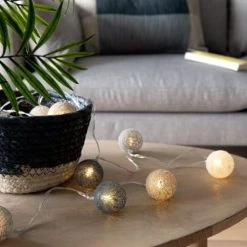 Maisons Du Monde Guirlandes Et Décorations Lumineuses Guirlande Lumineuse Tricolore 20 LED L360 -Luminaires Ventes guirlande lumineuse tricolore 20 led l360 1000 11 35 227913 4