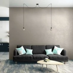 Hoopzi Suspensions Hang-2 Suspension Plafonnier En Lin Français - Noir - 2 Fils 2,50m -Luminaires Ventes hang 2 suspension plafonnier en lin francais noir 2 fils 2 50m 1