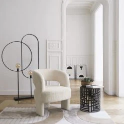 Maisons Du Monde Lampadaires Lampadaire 2 Cerclages En Metal Noir Mat H169 -Luminaires Ventes lampadaire 2 cerclages en metal noir mat h169 1000 5 10 210873 4