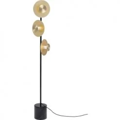 Kare Design Lampadaires Lampadaire 3 Disques En Acier Doré Et Marbre H160 -Luminaires Ventes lampadaire 3 disques en acier dore et marbre h160 3