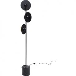 Kare Design Lampadaires Lampadaire 3 Disques En Acier Doré Et Marbre H160 -Luminaires Ventes lampadaire 3 disques en acier dore et marbre h160 4