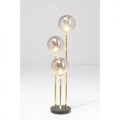 Kare Design Lampadaires Lampadaire 3 Globes En Verre, Acier Doré Et Marbre H83 -Luminaires Ventes lampadaire 3 globes en verre acier dore et marbre h83 3