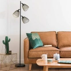 Maisons Du Monde Lampadaires Lampadaire 3 Spots En Métal Noir Et Doré H165 -Luminaires Ventes lampadaire 3 spots en metal noir et dore h165 1000 8 34 171742 3