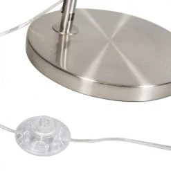 QAZQA Lampadaires Lampadaire à Arc En Acier Gris -Luminaires Ventes lampadaire a arc en acier gris 3