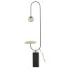 Maisons Du Monde Lampadaires Lampadaire Abat-jour En Verre Fumé Et Pied En Métal Noir, Tablette En Métal Doré H175 -Luminaires Ventes lampadaire abat jour en verre fume et pied en metal noir tablette en metal dore h175 1000 5 16 227074 1