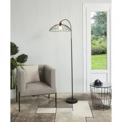 ATHM DESIGN Lampadaires Lampadaire Abat Jour Et Pied Métal Noir -Luminaires Ventes lampadaire abat jour et pied metal noir 15