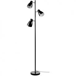 ATHM DESIGN Lampadaires Lampadaire Abat Jour Et Pied Métal Noir