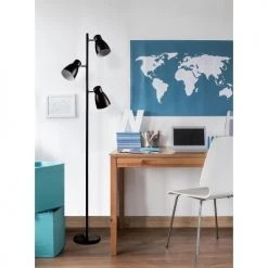 ATHM DESIGN Lampadaires Lampadaire Abat Jour Et Pied Métal Noir -Luminaires Ventes lampadaire abat jour et pied metal noir 5