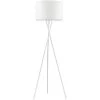 ATHM DESIGN Lampadaires Lampadaire Abat Jour Tissu Blanc Et Pied Métal -Luminaires Ventes lampadaire abat jour tissu blanc et pied metal 1