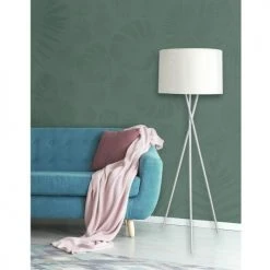 ATHM DESIGN Lampadaires Lampadaire Abat Jour Tissu Blanc Et Pied Métal -Luminaires Ventes lampadaire abat jour tissu blanc et pied metal 3