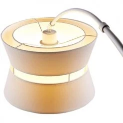 ATHM DESIGN Lampadaires Lampadaire Abat Jour Tissu Blanc Pied Métal -Luminaires Ventes lampadaire abat jour tissu blanc pied metal 3