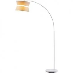 ATHM DESIGN Lampadaires Lampadaire Abat Jour Tissu Blanc Pied Métal -Luminaires Ventes lampadaire abat jour tissu blanc pied metal 4