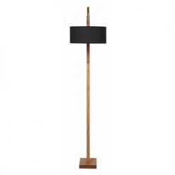 ATHM DESIGN Lampadaires Lampadaire Abat Jour Tissu Noir Pied Bois -Luminaires Ventes lampadaire abat jour tissu noir pied bois 3