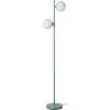 ATHM DESIGN Lampadaires Lampadaire Abat Jour Verre Pied Metal Brossé Bleu -Luminaires Ventes lampadaire abat jour verre pied metal brosse bleu