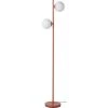 ATHM DESIGN Lampadaires Lampadaire Abat Jour Verre Pied Metal Brossé Marron -Luminaires Ventes lampadaire abat jour verre pied metal brosse marron