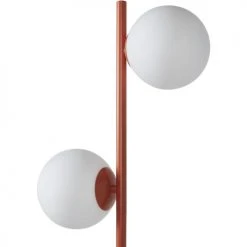 ATHM DESIGN Lampadaires Lampadaire Abat Jour Verre Pied Metal Brossé Marron -Luminaires Ventes lampadaire abat jour verre pied metal brosse marron 2