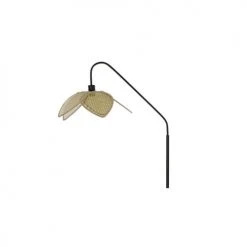 Wadiga Lampadaires Lampadaire Arc Métal Noir Et Abat-jour Rotin Synthétique 45x72x165cm -Luminaires Ventes lampadaire arc metal noir et abat jour rotin synthetique 45x72x165cm 1