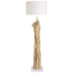 Maisons Du Monde Lampadaires Lampadaire Avec Abat-jour En Coton Ivoire H169