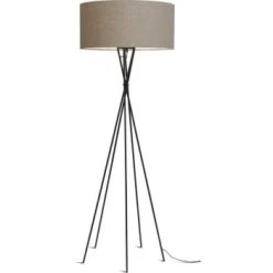 It's About Romi Lampadaires Lampadaire Avec Pieds Noirs Et Abat-jour Gris H175cm -Luminaires Ventes lampadaire avec pieds noirs et abat jour gris h175cm 4