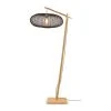 Good & Mojo Lampadaires Lampadaire Bambou Noir H176cm
