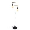 Tosel Lampadaires Lampadaire Bois Naturel Et Noir -Luminaires Ventes lampadaire bois naturel et noir