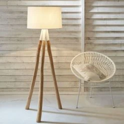 Maisons Du Monde Lampadaires Lampadaire Branche D'eucalyptus Et Abat-jour Blanc H152 -Luminaires Ventes lampadaire branche d eucalyptus et abat jour blanc h152 1000 7 29 177436 7