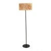 Decoratie Lampadaires Lampadaire Droit Métal Ambre Abat-jour Raphia H140cm -Luminaires Ventes lampadaire droit metal ambre abat jour raphia h140cm