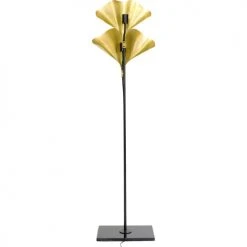 Kare Design Lampadaires Lampadaire En Acier 2 Abat-jours Feuilles Ginkgo Dorées H172 -Luminaires Ventes lampadaire en acier 2 abat jours feuilles ginkgo dorees h172 4