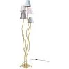 Kare Design Lampadaires Lampadaire En Acier Doré 5 Abat-jours En Velours H163 -Luminaires Ventes lampadaire en acier dore 5 abat jours en velours h163