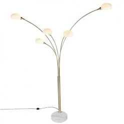 QAZQA Lampadaires Lampadaire En Acier Doré/laiton -Luminaires Ventes lampadaire en acier dore laiton 11