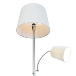 QAZQA Lampadaires Lampadaire En Acier Gris -Luminaires Ventes lampadaire en acier gris 2