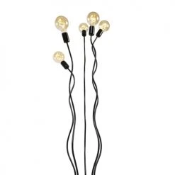 QAZQA Lampadaires Lampadaire En Acier Noir -Luminaires Ventes lampadaire en acier noir 10