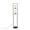 QAZQA Lampadaires Lampadaire En Acier Noir -Luminaires Ventes lampadaire en acier noir 33