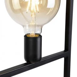 QAZQA Lampadaires Lampadaire En Acier Noir -Luminaires Ventes lampadaire en acier noir 35
