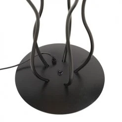 QAZQA Lampadaires Lampadaire En Acier Noir -Luminaires Ventes lampadaire en acier noir 9