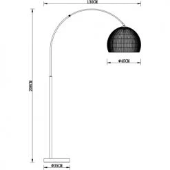 Keria Lampadaires Lampadaire En Bamboo Argente -Luminaires Ventes lampadaire en bamboo argente 4