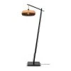 Good & Mojo Lampadaires Lampadaire En Bambou Abat-jour En Bambou Naturel/noir, H. 176cm -Luminaires Ventes lampadaire en bambou abat jour en bambou naturel noir h 176cm
