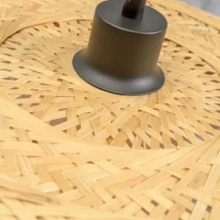 Good & Mojo Lampadaires Lampadaire En Bambou Abat-jour En Bambou Naturel/noir, H. 176cm -Luminaires Ventes lampadaire en bambou abat jour en bambou naturel noir h 176cm 3