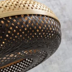 Good & Mojo Lampadaires Lampadaire En Bambou Abat-jour En Bambou Naturel/noir, H. 176cm -Luminaires Ventes lampadaire en bambou abat jour en bambou naturel noir h 176cm 5