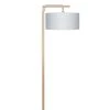 Good & Mojo Lampadaires Lampadaire En Bambou Abat-jour En Lin Gris Clair, H. 174cm -Luminaires Ventes lampadaire en bambou abat jour en lin gris clair h 174cm