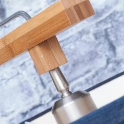 Good & Mojo Lampadaires Lampadaire En Bambou Abat-jour En Lin Gris Clair, H. 174cm -Luminaires Ventes lampadaire en bambou abat jour en lin gris clair h 174cm 2