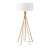 Good & Mojo Lampadaires Lampadaire En Bambou Et Lin Blanc H160cm