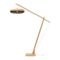 Good & Mojo Lampadaires Lampadaire En Bambou Noir H207cm