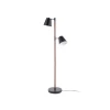 Leitmotiv Lampadaires Lampadaire En Bois Et Métal Hauteur 150 Cm Marron Et Noir
